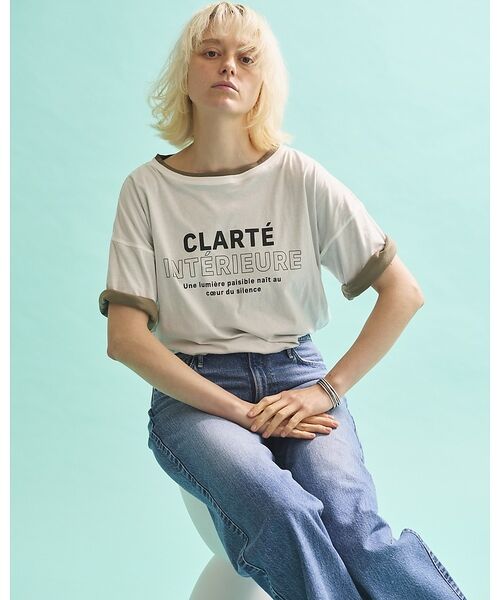 Rouge vif la cle / ルージュ・ヴィフ ラクレ Tシャツ | 2WAYコットンリバーシブルロゴＴシャツ【予約】 | 詳細2