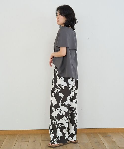 Rouge vif la cle / ルージュ・ヴィフ ラクレ Tシャツ | フラワープリントイージーパンツ/ウエストゴム【予約】 | 詳細9