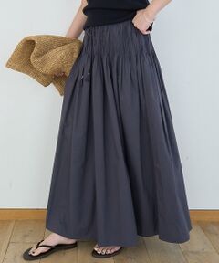 Rouge vif la cle / ルージュ・ヴィフ ラクレ ロング・マキシ丈スカート | インドハンドタックマキシスカート【予約】