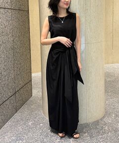 Rouge vif la cle / ルージュ・ヴィフ ラクレ ワンピース | ドレープノースリーブウエストリボンワンピース/ウエストゴム【予約】