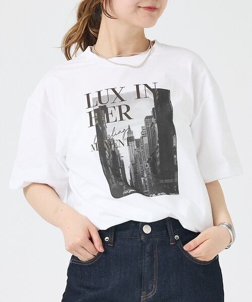 Rouge vif la cle / ルージュ・ヴィフ ラクレ Tシャツ | コットンフォト&ロゴTシャツ/半袖【予約】（オフホワイト）