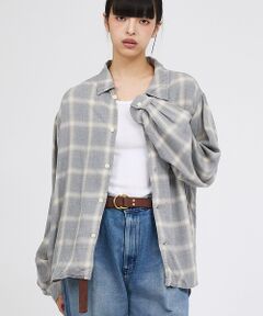 Rouge vif la cle / ルージュ・ヴィフ ラクレ シャツ・ブラウス | 【REMI RELIEF / レミレリーフ】レーヨンオンブレーチェックシャツ【予