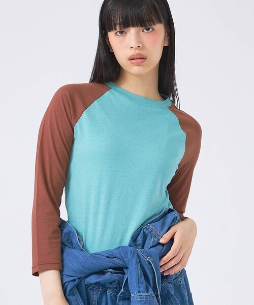 Rouge vif la cle / ルージュ・ヴィフ ラクレ Tシャツ | 【JOHNBULL/ジョンブル】ベースボールTEE/ラグランスリーブ【WEB限定（ブルー）