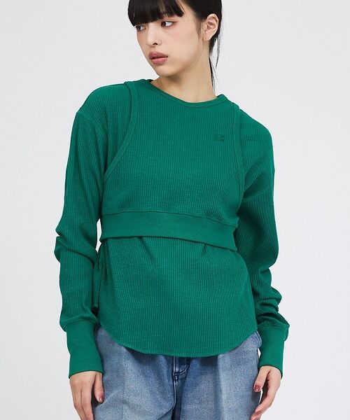 Rouge vif la cle / ルージュ・ヴィフ ラクレ Tシャツ | 【RUSSELL ATHLETIC/ラッセル アスレチック】スラブリブタンク＆ロ（グリーン）