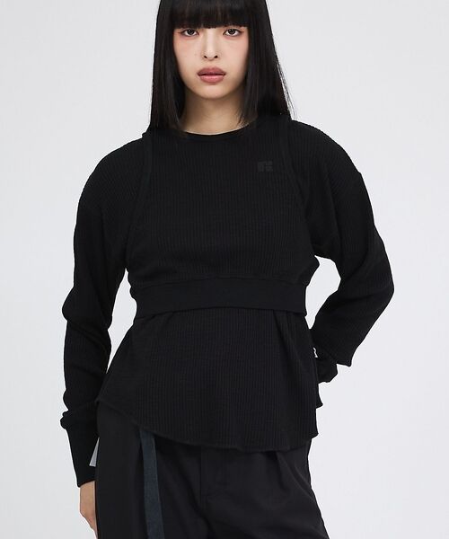 Rouge vif la cle / ルージュ・ヴィフ ラクレ Tシャツ | 【RUSSELL ATHLETIC/ラッセル アスレチック】スラブリブタンク＆ロ（チャコールグレー）
