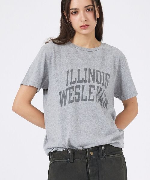 Rouge vif la cle / ルージュ・ヴィフ ラクレ Tシャツ | 【REMI RELIEF / レミレリーフ】SP加工/ロゴT/ILLINOIS（グレー）