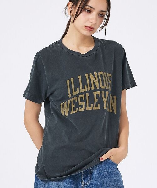 Rouge vif la cle / ルージュ・ヴィフ ラクレ Tシャツ | 【REMI RELIEF / レミレリーフ】SP加工/ロゴT/ILLINOIS（ブラック）