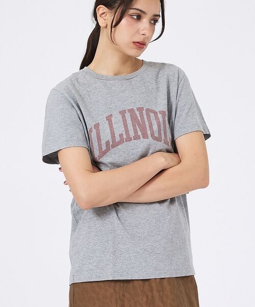Rouge vif la cle / ルージュ・ヴィフ ラクレ Tシャツ | 【REMI RELIEF / レミレリーフ】LW加工/ロゴT/ILLNOIS【予（グレー）