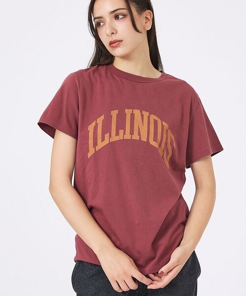 Rouge vif la cle / ルージュ・ヴィフ ラクレ Tシャツ | 【REMI RELIEF / レミレリーフ】LW加工/ロゴT/ILLNOIS【予（レッド）