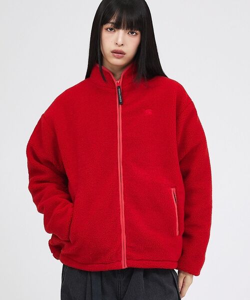 Rouge vif la cle / ルージュ・ヴィフ ラクレ パーカー | 【RUSSELL ATHLETIC/ラッセル アスレチック】シープボアジップジャ（レッド）
