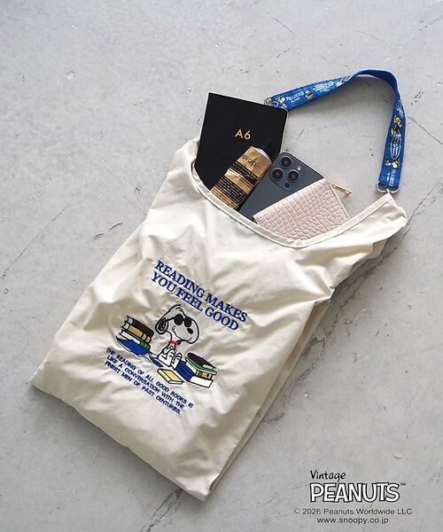 Rouge vif la cle / ルージュ・ヴィフ ラクレ エコバッグ | 【PEANUTS/ピーナッツ】ストラップ付ショッパーバッグ/スヌーピー/エコバッ | 詳細3