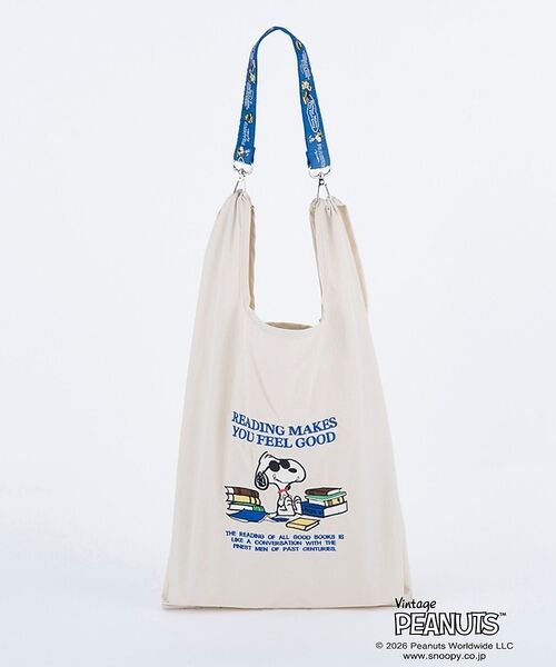 Rouge vif la cle / ルージュ・ヴィフ ラクレ エコバッグ | 【PEANUTS/ピーナッツ】ストラップ付ショッパーバッグ/スヌーピー/エコバッ | 詳細4