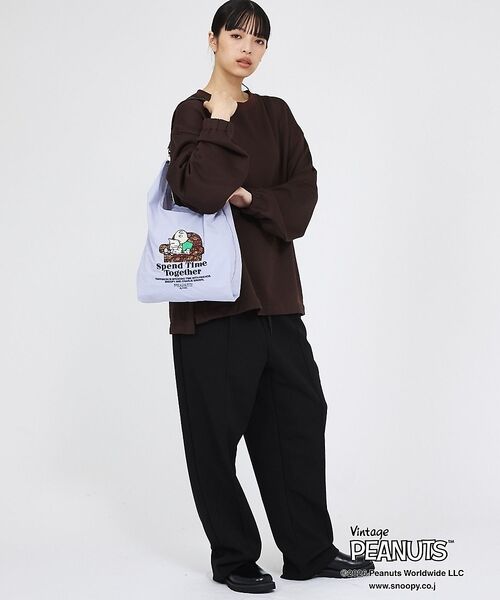 Rouge vif la cle / ルージュ・ヴィフ ラクレ エコバッグ | 【PEANUTS/ピーナッツ】ストラップ付ショッパーバッグ/スヌーピー/エコバッ | 詳細9