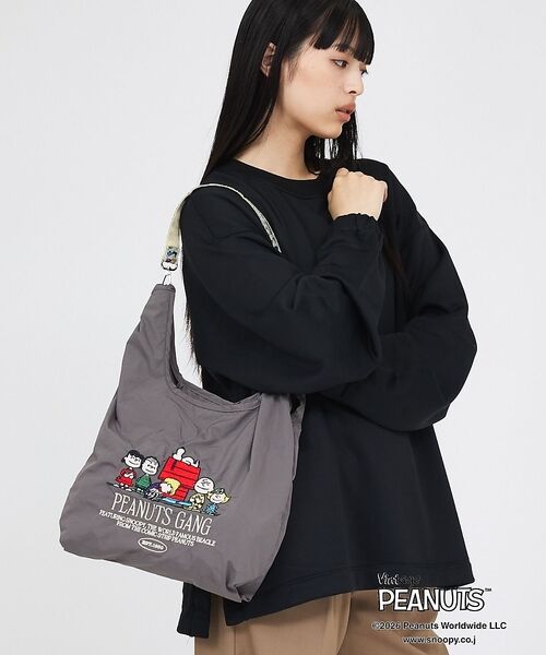 Rouge vif la cle / ルージュ・ヴィフ ラクレ エコバッグ | 【PEANUTS/ピーナッツ】ストラップ付ショッパーバッグ/スヌーピー/エコバッ | 詳細12