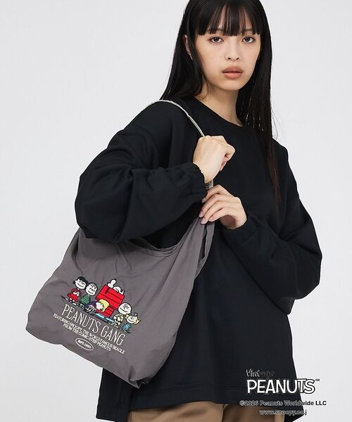 Rouge vif la cle / ルージュ・ヴィフ ラクレ エコバッグ | 【PEANUTS/ピーナッツ】ストラップ付ショッパーバッグ/スヌーピー/エコバッ | 詳細13