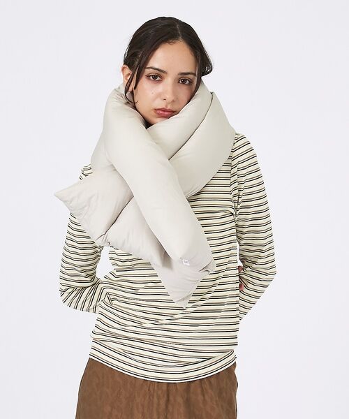 Rouge vif la cle / ルージュ・ヴィフ ラクレ マフラー・ショール・スヌード・ストール | 【KWD/ケーダブルディー】ダウンスカーフ/DOWN SCARF/ダウン/防寒/（グレージュ）