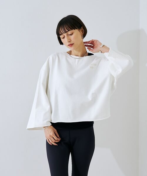 Rouge vif la cle / ルージュ・ヴィフ ラクレ スウェット | 【IRONING/アイロニング】ロゴショート丈スウェット/スエット logo a | 詳細2