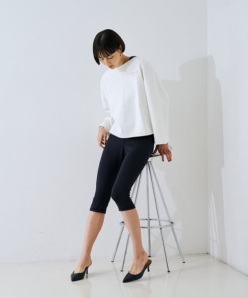 Rouge vif la cle / ルージュ・ヴィフ ラクレ ショート・ハーフ・半端丈パンツ | 【IRONING/アイロニング】ハーフレギンスパンツ/ストレッチ素材 half | 詳細8