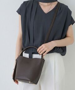 Rouge vif la cle / ルージュ・ヴィフ ラクレ ショルダーバッグ | 【AULENTTI/オウレンティ】ポーチ・ショルダー付 レザーハンドバッグ