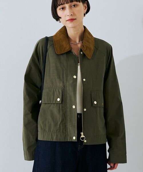 Rouge vif la cle / ルージュ・ヴィフ ラクレ ブルゾン | 【Barbour/バブアー】 シャワープルーフショート丈ジャケット / ブルゾン（カーキ）