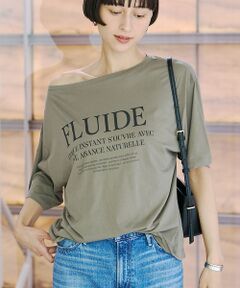 Rouge vif la cle / ルージュ・ヴィフ ラクレ Tシャツ | ドローコードシアーロゴTシャツ / ボートネック【予約】