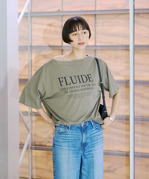 Rouge vif la cle / ルージュ・ヴィフ ラクレ Tシャツ | ドローコードシアーロゴTシャツ / ボートネック【予約】 | 詳細1