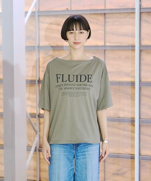 Rouge vif la cle / ルージュ・ヴィフ ラクレ Tシャツ | ドローコードシアーロゴTシャツ / ボートネック【予約】 | 詳細13