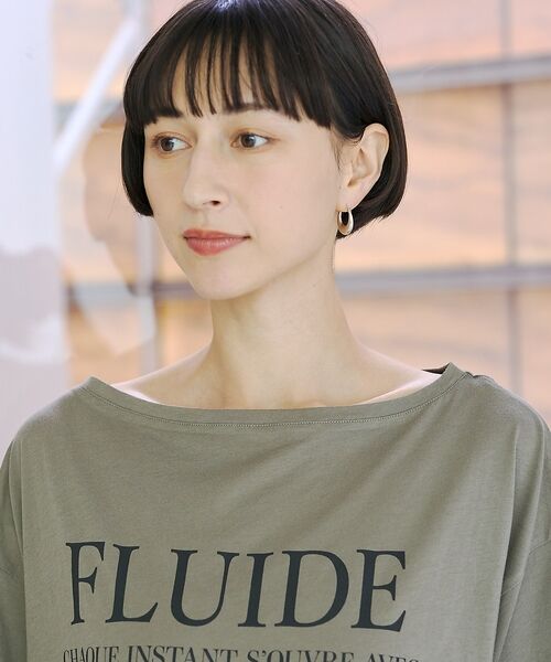 Rouge vif la cle / ルージュ・ヴィフ ラクレ Tシャツ | ドローコードシアーロゴTシャツ / ボートネック【予約】 | 詳細16