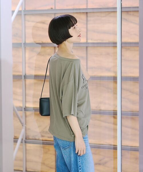 Rouge vif la cle / ルージュ・ヴィフ ラクレ Tシャツ | ドローコードシアーロゴTシャツ / ボートネック【予約】 | 詳細5