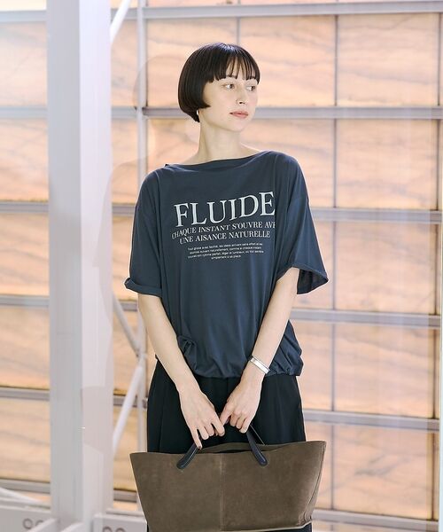 Rouge vif la cle / ルージュ・ヴィフ ラクレ Tシャツ | ドローコードシアーロゴTシャツ / ボートネック【予約】 | 詳細19