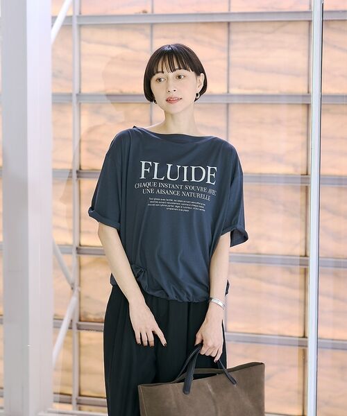 Rouge vif la cle / ルージュ・ヴィフ ラクレ Tシャツ | ドローコードシアーロゴTシャツ / ボートネック【予約】 | 詳細20