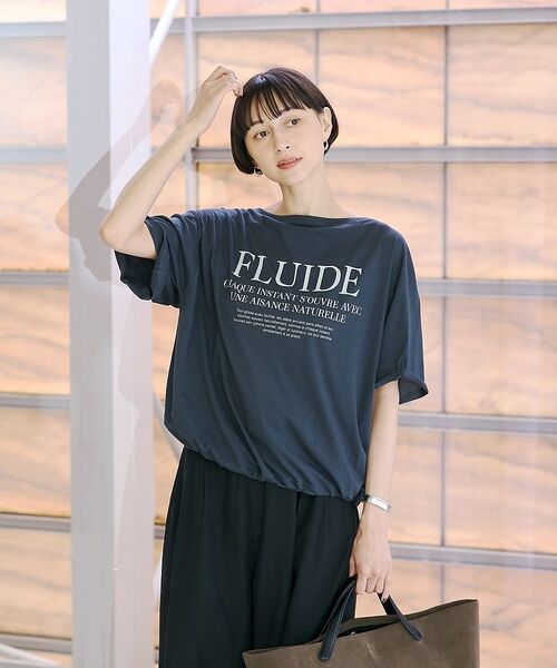 Rouge vif la cle / ルージュ・ヴィフ ラクレ Tシャツ | ドローコードシアーロゴTシャツ / ボートネック【予約】 | 詳細21
