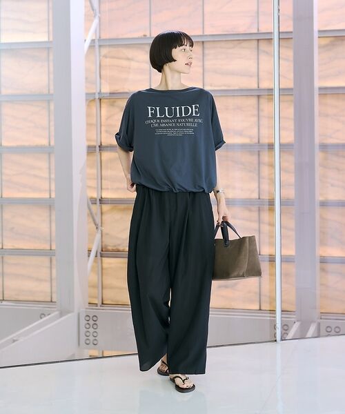 Rouge vif la cle / ルージュ・ヴィフ ラクレ Tシャツ | ドローコードシアーロゴTシャツ / ボートネック【予約】 | 詳細24