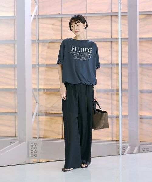 Rouge vif la cle / ルージュ・ヴィフ ラクレ Tシャツ | ドローコードシアーロゴTシャツ / ボートネック【予約】 | 詳細25