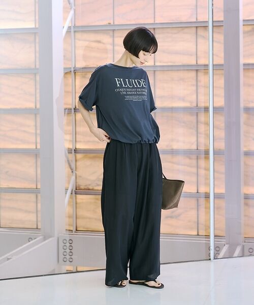 Rouge vif la cle / ルージュ・ヴィフ ラクレ Tシャツ | ドローコードシアーロゴTシャツ / ボートネック【予約】 | 詳細27