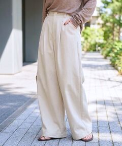Rouge vif la cle / ルージュ・ヴィフ ラクレ パンツ | 【吸水速乾/UVカット】スパンポリストレッチツイルワイドパンツ【予約】