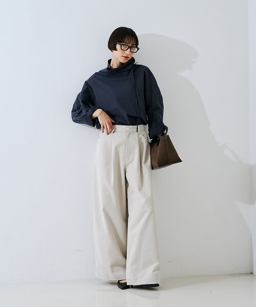 Rouge vif la cle / ルージュ・ヴィフ ラクレ パンツ | 【吸水速乾/UVカット】スパンポリストレッチツイルワイドパンツ【予約】 | 詳細16