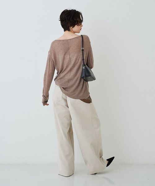 Rouge vif la cle / ルージュ・ヴィフ ラクレ パンツ | 【吸水速乾/UVカット】スパンポリストレッチツイルワイドパンツ【予約】 | 詳細8