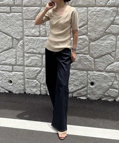 Rouge vif la cle / ルージュ・ヴィフ ラクレ ニット・セーター | 【一部店舗 / WEB限定】ハーフスリーブドレープリブニット | 詳細19
