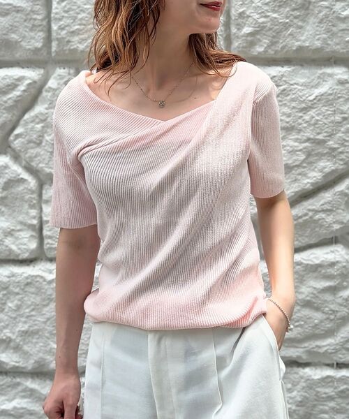 Rouge vif la cle / ルージュ・ヴィフ ラクレ ニット・セーター | 【一部店舗 / WEB限定】ハーフスリーブドレープリブニット | 詳細27
