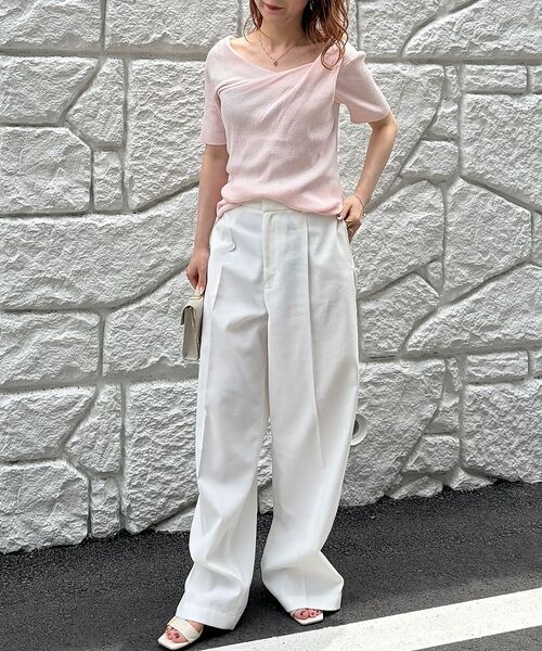 Rouge vif la cle / ルージュ・ヴィフ ラクレ ニット・セーター | 【一部店舗 / WEB限定】ハーフスリーブドレープリブニット | 詳細29