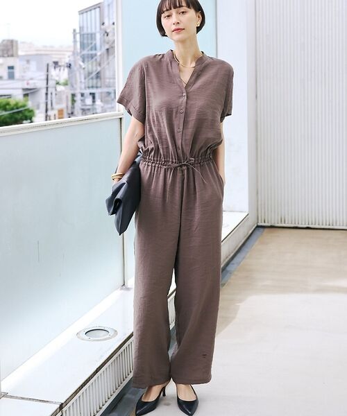 Rouge vif la cle / ルージュ・ヴィフ ラクレ サロペット・オールインワン | 【一部店舗 / WEB限定】Vネックレーヨンコンビネゾン / オールインワン / | 詳細1