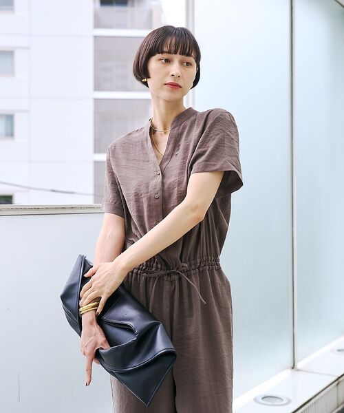 Rouge vif la cle / ルージュ・ヴィフ ラクレ サロペット・オールインワン | 【一部店舗 / WEB限定】Vネックレーヨンコンビネゾン / オールインワン / | 詳細15