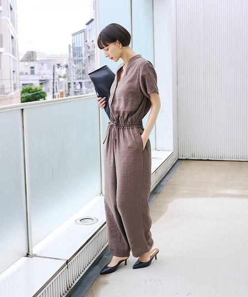 Rouge vif la cle / ルージュ・ヴィフ ラクレ サロペット・オールインワン | 【一部店舗 / WEB限定】Vネックレーヨンコンビネゾン / オールインワン / | 詳細4