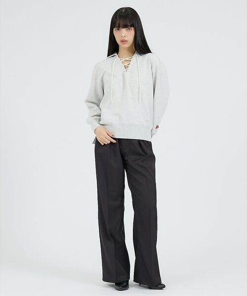 Rouge vif la cle / ルージュ・ヴィフ ラクレ スウェット | 【Healthknit/ヘルスニット】クラシックスウェット レースアップカラー長 | 詳細2