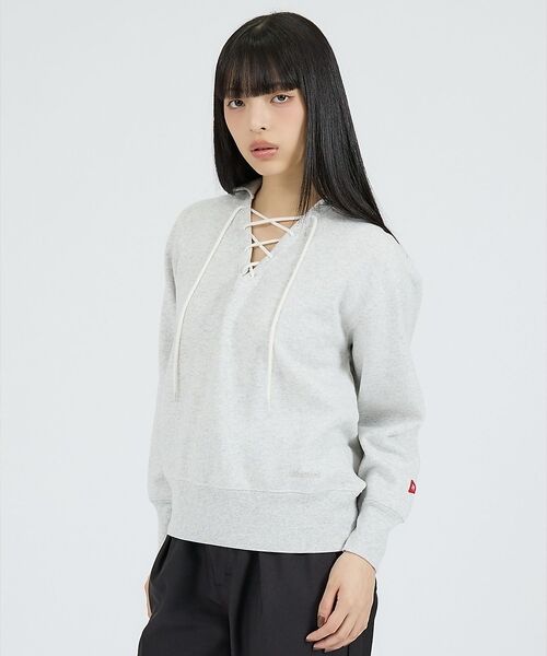 Rouge vif la cle / ルージュ・ヴィフ ラクレ スウェット | 【Healthknit/ヘルスニット】クラシックスウェット レースアップカラー長 | 詳細3