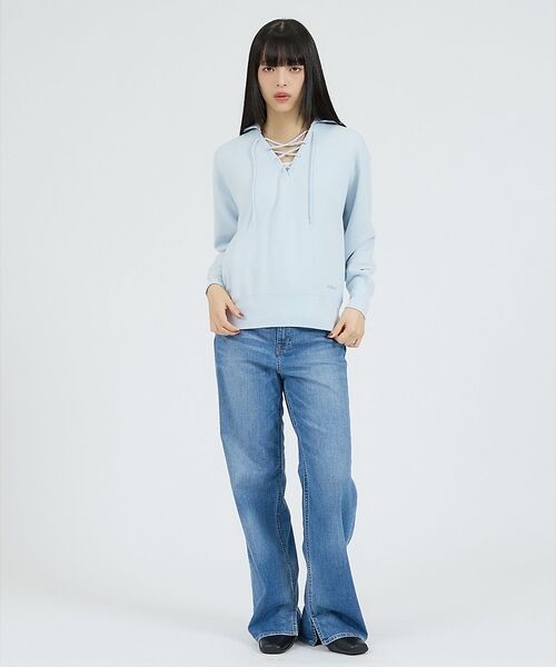 Rouge vif la cle / ルージュ・ヴィフ ラクレ スウェット | 【Healthknit/ヘルスニット】クラシックスウェット レースアップカラー長 | 詳細13
