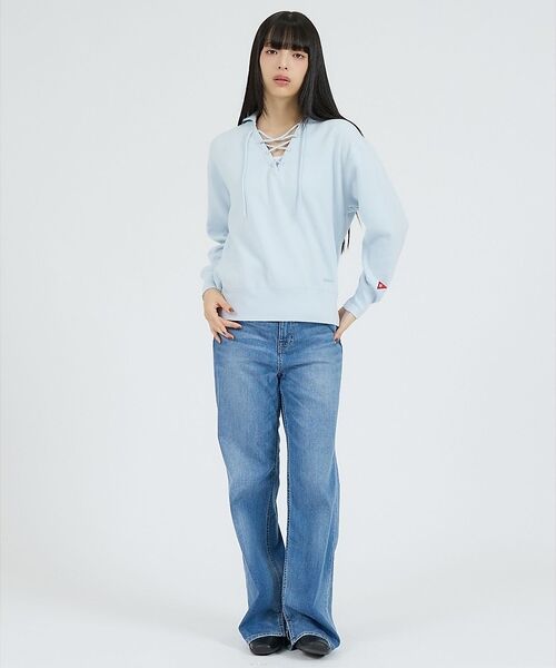 Rouge vif la cle / ルージュ・ヴィフ ラクレ スウェット | 【Healthknit/ヘルスニット】クラシックスウェット レースアップカラー長 | 詳細14