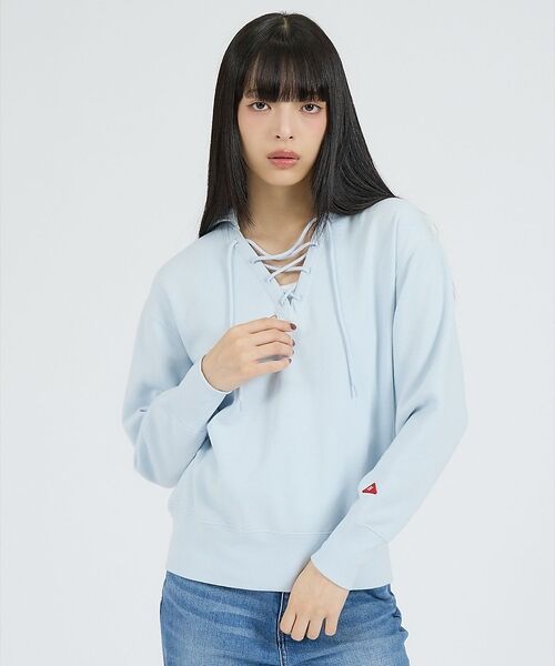 Rouge vif la cle / ルージュ・ヴィフ ラクレ スウェット | 【Healthknit/ヘルスニット】クラシックスウェット レースアップカラー長 | 詳細16