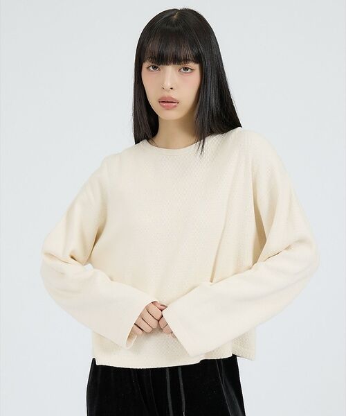 Rouge vif la cle / ルージュ・ヴィフ ラクレ Tシャツ | 【Healthknit/ヘルスニット】サーマルキング ハニカムクロップドクルー/ | 詳細3
